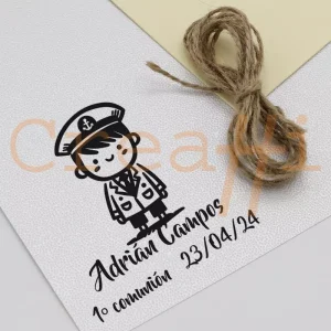 Sello comunión diseño niño marinero