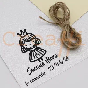 Sello comunión diseño princesa