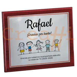 Placa de regalo de agradecimiento para profesores