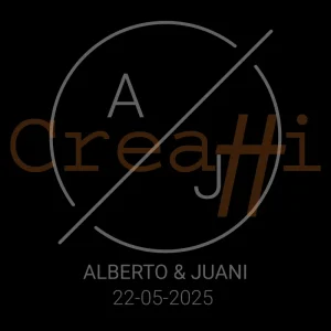 Diseño copa grabada pasión minimalista