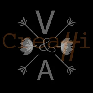 Diseño copa grabada flechas cruzadas