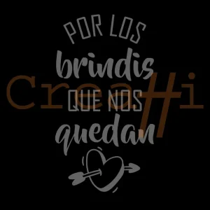 Diseño copa grabada brindis