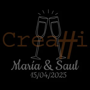 Diseño copa grabada chin chin