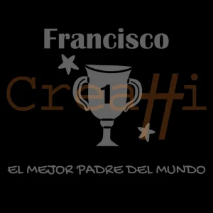 Diseño copa grabada mejor papa