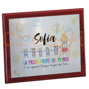 Placa de regalo para profesores la mejor profe