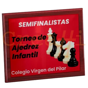 Placa para torneo de ajedrez
