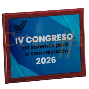 Placa personalizada azul