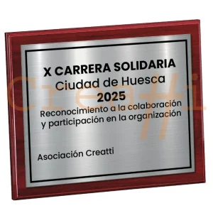 Placa personalizada marco plata