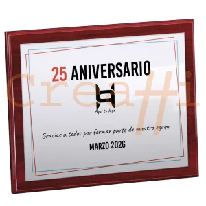 Placa personalizada con marcos