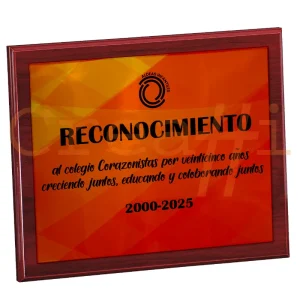 Placa personalizada naranja