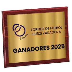 Placa sublimación con logo