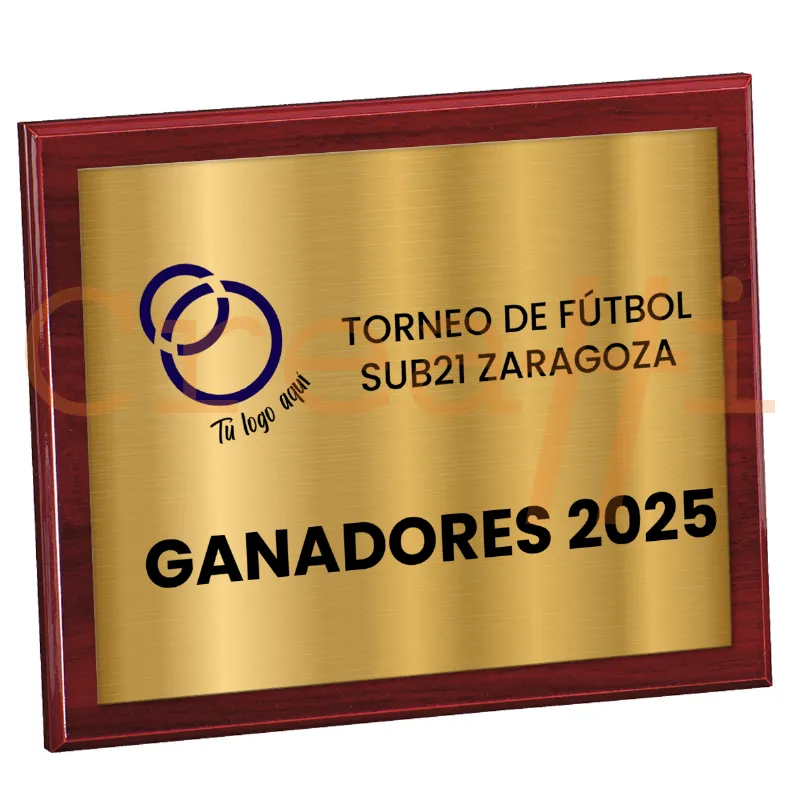 Placa sublimación con logo