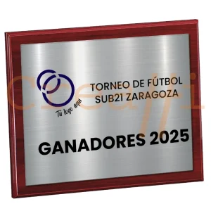 Placa personalizada con logo
