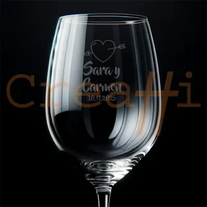 Copa vino corazón