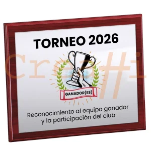 Placa personalizada laureada