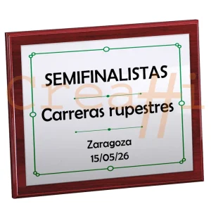Placa personalizada circulo