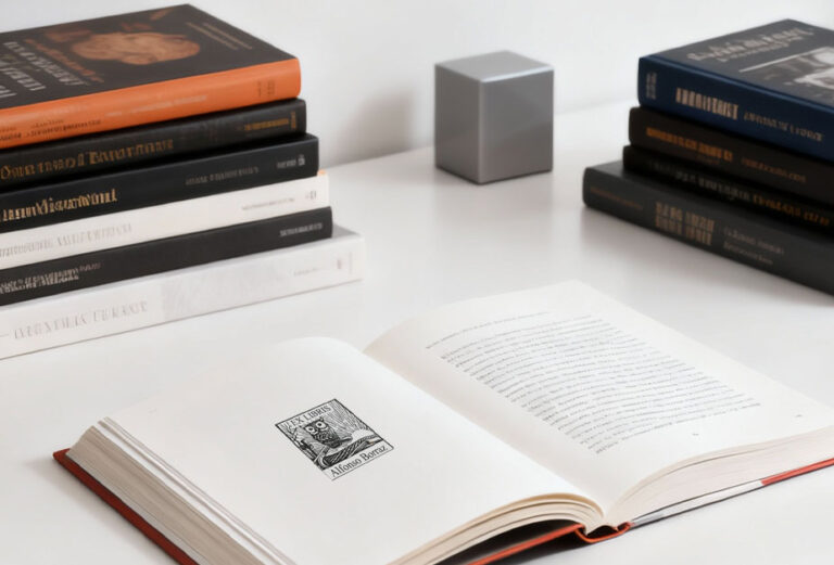 Libro con exlibris estampado